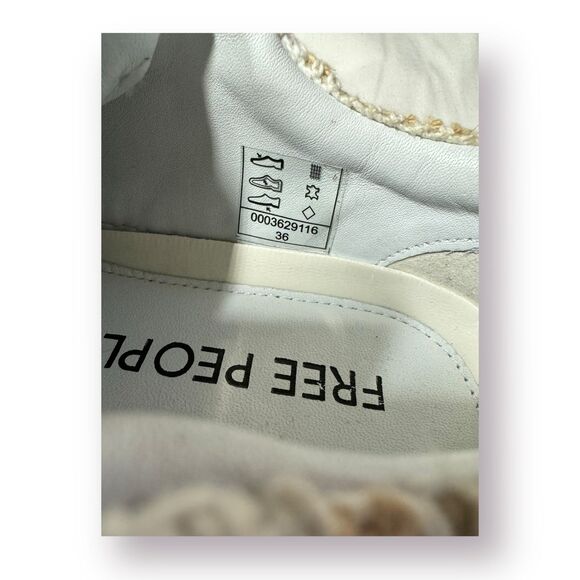 Free People Crochet Sneakers Bohochic Catch Me If You Can 6.5 Shoes Cottagecore - Picture 6 of 7